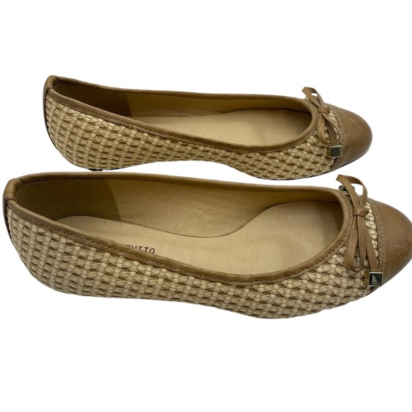 Anzetutto Made in Brazil Brown Tan Leather Hidden Heel Flats SZ 7.5 - Picture 2 of 5